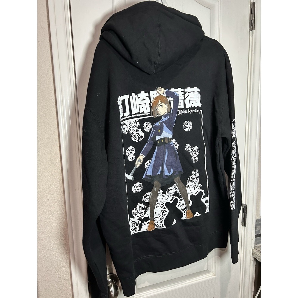 Marshmello X Jujutsu Kaisen Rose Black Pullover Hoodie Crunchyroll Sz L NWT - Picture 3 of 9